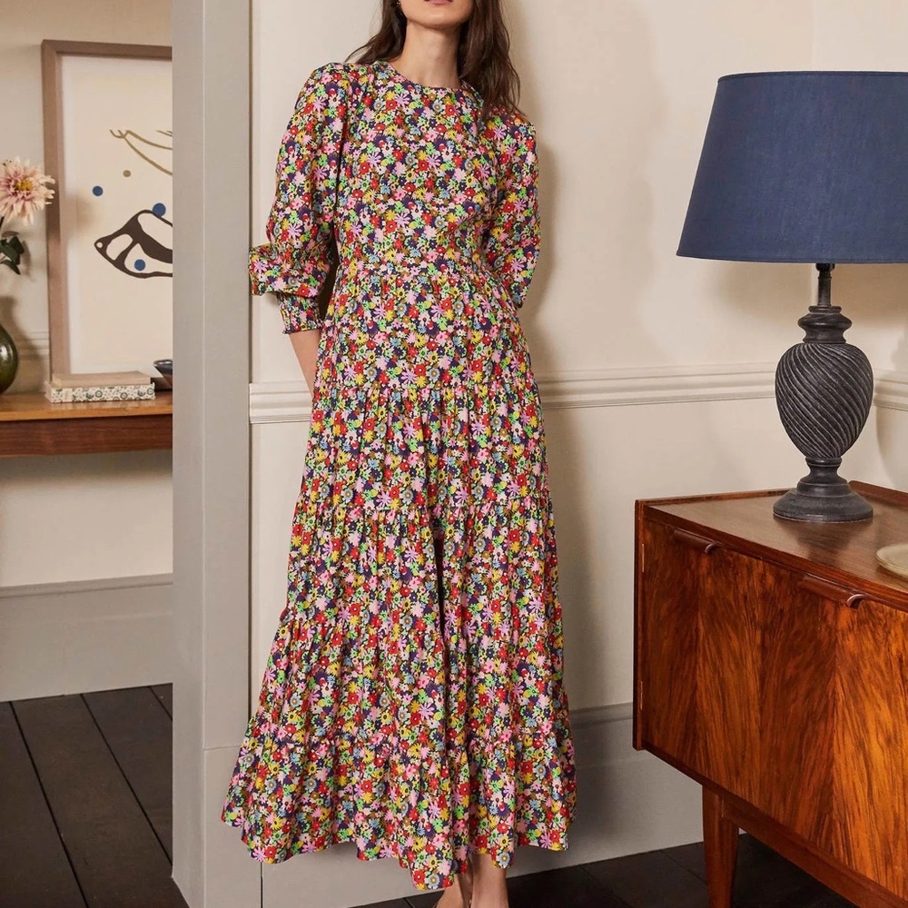 Boden Tiered Maxi Dress Size 12